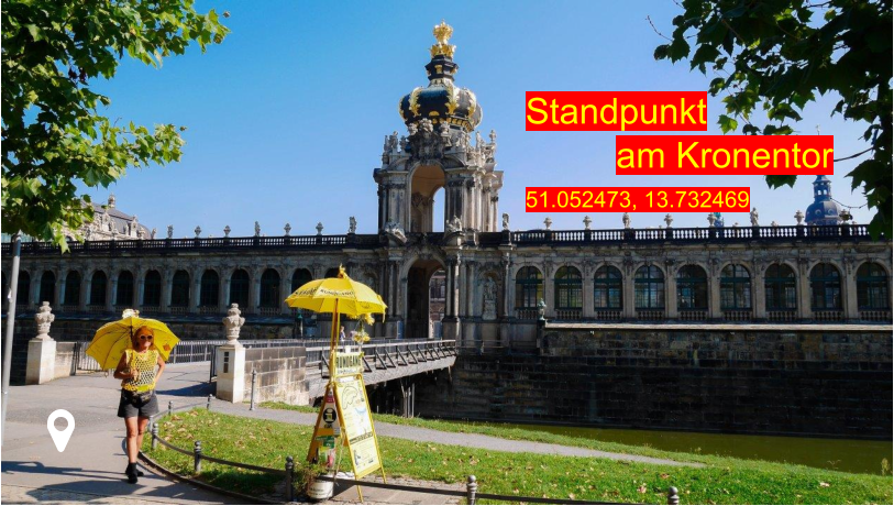 Standpunkt am Kronentor 51.052473, 13.732469